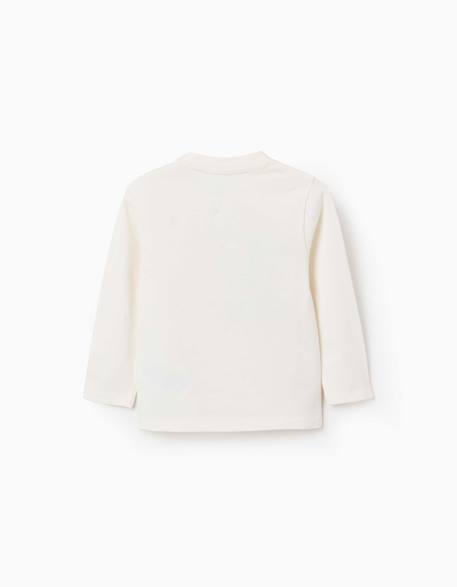 T-shirt en coton à manches longues avec imprimé mickey Blanc 2 - vertbaudet enfant 