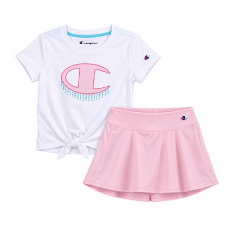 Ensemble fille t-shirt et short Blanc 1 - vertbaudet enfant 