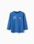 T-shirt en coton à manches longues avec imprimé create Bleu 1 - vertbaudet enfant 