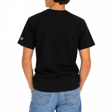 T-shirt garçon à manches courtes embroidery Gris+Noir 6 - vertbaudet enfant 