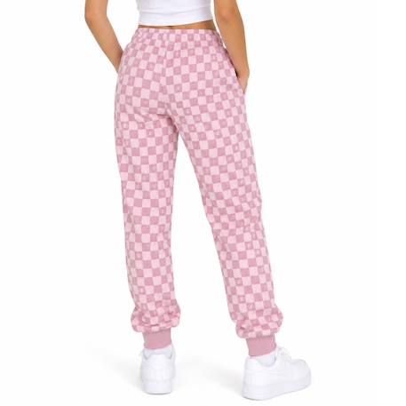Jogging à damier fille fleece Rose 3 - vertbaudet enfant 