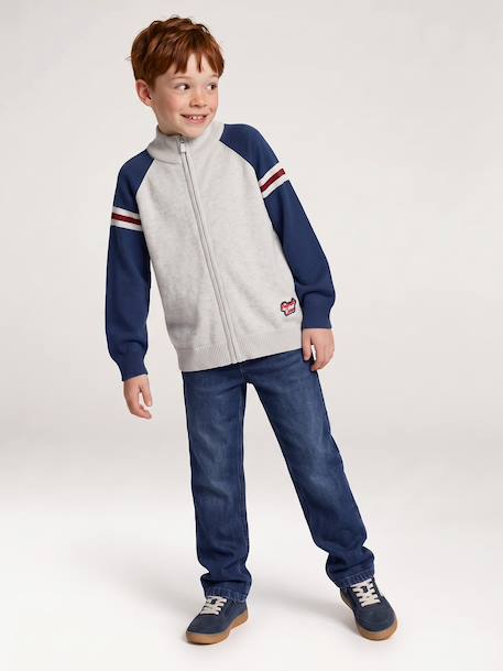 Gilet zippé col montant enfant garçon gris chiné 7 - vertbaudet enfant 