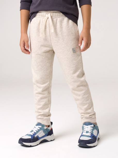 Pantalon de jogging garçon blanc chiné 1 - vertbaudet enfant 