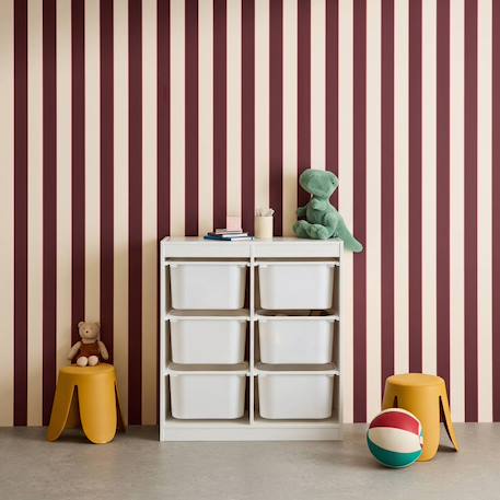 Meuble de rangement enfant 6 bacs de rangement en plastique Blanc+Naturel 3 - vertbaudet enfant 