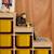 Meuble de rangement enfant escalier 6 bacs de rangement décor bois naturel - sora Beige+Moutarde+Pêche 12 - vertbaudet enfant 