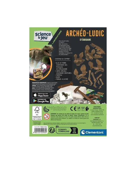 Kit de fouille enfant archéo ludic stégosaure Beige 2 - vertbaudet enfant 