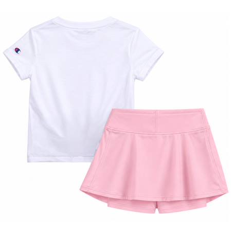 Ensemble fille t-shirt et short Blanc 3 - vertbaudet enfant 