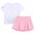 Ensemble fille t-shirt et short Blanc 3 - vertbaudet enfant 