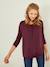 T-shirt grossesse et allaitement pans croisés aubergine 2 - vertbaudet enfant 