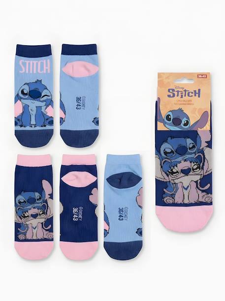 Lot de 7 paires de chaussettes basses stitch Bleu 3 - vertbaudet enfant 