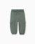 Pantalon de jogging en coton peigné avec poches cargo et imprimé Bleu foncé+Vert foncé 4 - vertbaudet enfant 