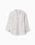 Chemise en coton à manches longues à carreaux Beige clair 1 - vertbaudet enfant 