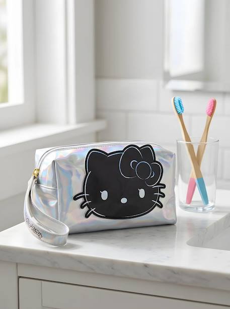 Trousse de toilette hello kitty holographique Argenté holographique 1 - vertbaudet enfant 