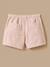 Jupe short en velours fille Rose poudre 2 - vertbaudet enfant 