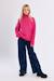 Pull oversize, col roulé Fuchsia+Noir+Offwhite 3 - vertbaudet enfant 