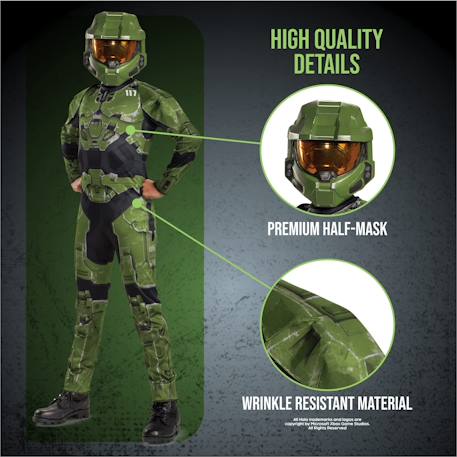 Déguisement enfant garçon halo master chief Vert 4 - vertbaudet enfant 