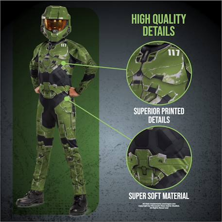 Déguisement enfant garçon halo master chief Vert 3 - vertbaudet enfant 