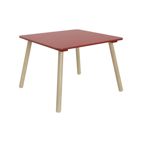 Table carrée enfant bois de pin 2 assises - judith Blanc+Jaune+Rose+Terracotta+Vert+Vert olive 24 - vertbaudet enfant 