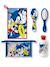 Set de toilette sonic sega : trousse transparente, brosse, gant et flacon Transparent et bleu 3 - vertbaudet enfant 