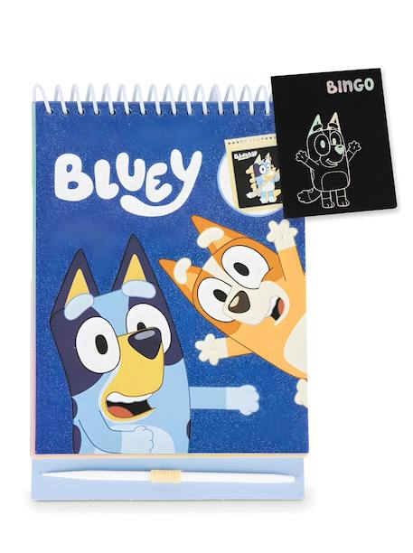 Set de papeterie bluey carnet à gratter et stylo Bleu pailleté 3 - vertbaudet enfant 