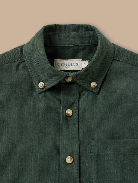 Chemise en velours garçon Bleu+Bleu+Kaki 10 - vertbaudet enfant 
