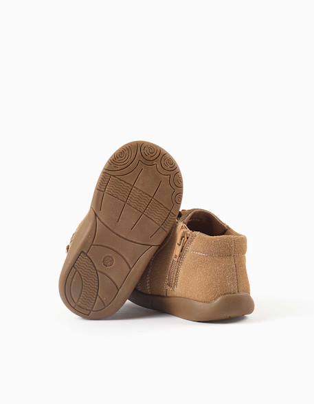 Bottines barefoot à lacets et franges Marron 3 - vertbaudet enfant 