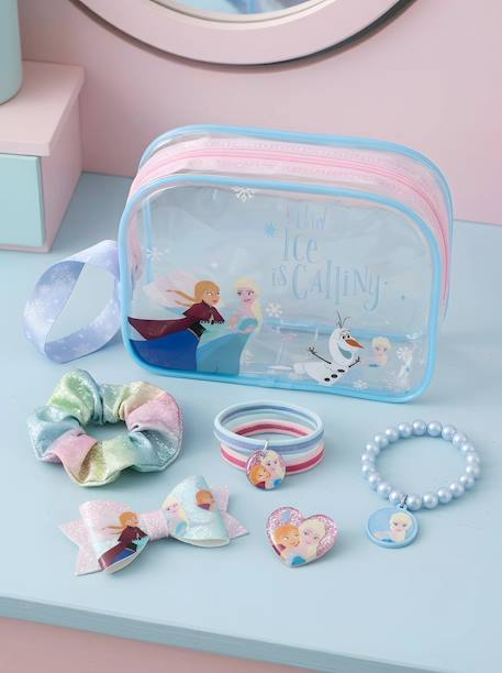 Trousse à accessoires cheveux la reine des neiges Bleu et violet 1 - vertbaudet enfant 