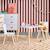 Table carrée enfant bois de pin 2 assises - judith Blanc+Jaune+Rose+Terracotta+Vert+Vert olive 3 - vertbaudet enfant 