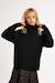 Pull oversize, col roulé Fuchsia+Noir+Offwhite 9 - vertbaudet enfant 