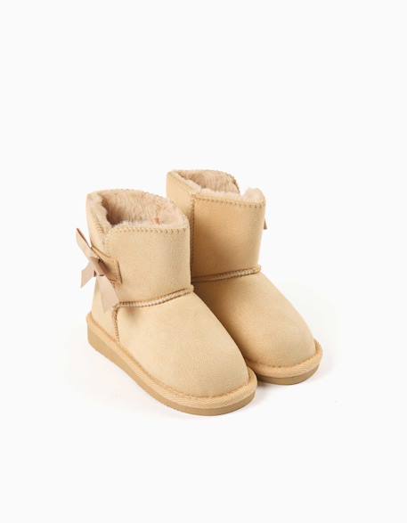 Bottines à doublure en peluche douce synthétique Beige 2 - vertbaudet enfant 
