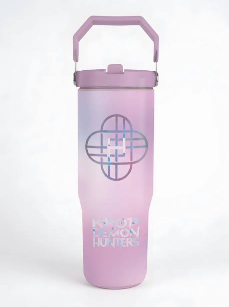 Gobelet k-pop demon hunters huntrix 850 ml avec paille et poignée Rose 2 - vertbaudet enfant 