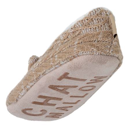 Chaussettes d'intérieur maille torsadée, picots antidérapants Beige chiné 5 - vertbaudet enfant 