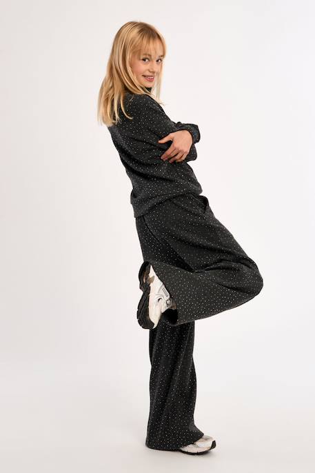 Pantalon jogger à pois Dark grey 5 - vertbaudet enfant 