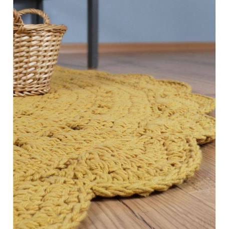 Tapis chambre enfant crochet alma Blanc+Bleu+Ecru+Gris+Jaune+Lin+Rose 26 - vertbaudet enfant 