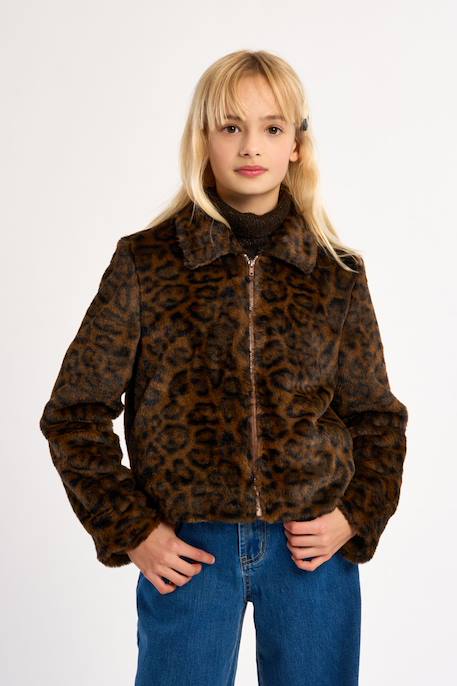 Veste zippée en fausse fourrure Chocolate 4 - vertbaudet enfant 