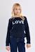 Pull en maille 'love' Navy blue 5 - vertbaudet enfant 