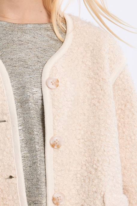 Veste texturée, à boutons Offwhite 2 - vertbaudet enfant 