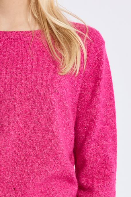 Pull en maille, parsemé de sequins Fuchsia 2 - vertbaudet enfant 