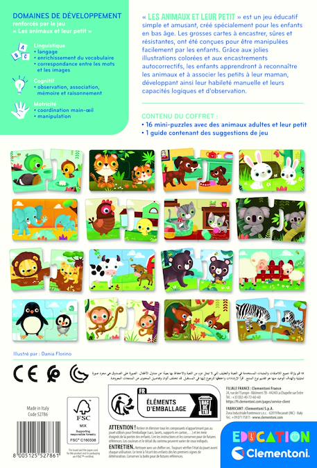 Jeu éducatif bébé les animaux et leurs petits -2 - 4 Ans | Jeu Éducatif d'Association Les animaux et leur petit 3 - vertbaudet enfant 
