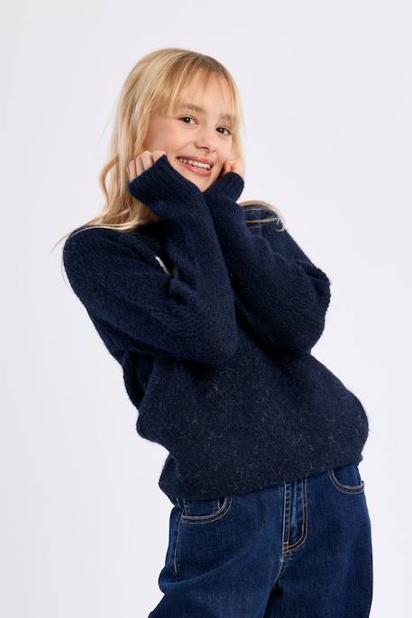 Pull en maille 'love' Navy blue 4 - vertbaudet enfant 