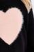 Pull en maille, motif cœur - fille Noir+Offwhite 2 - vertbaudet enfant 