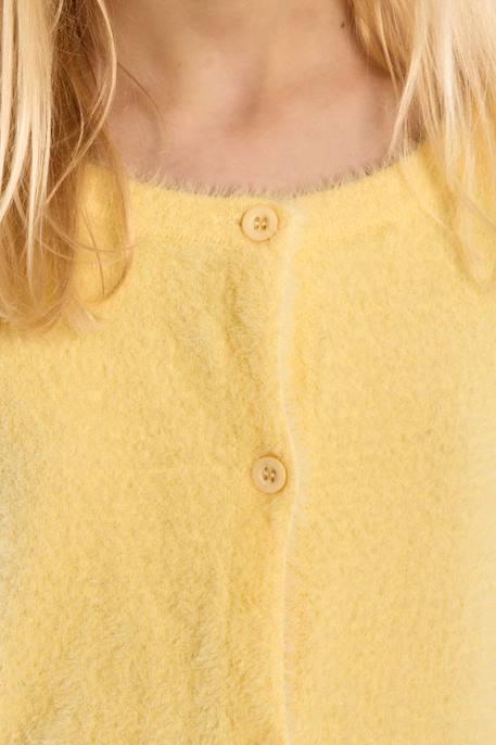 Cardigan duveteux Camel+Jaune+Noir+Old pink 7 - vertbaudet enfant 