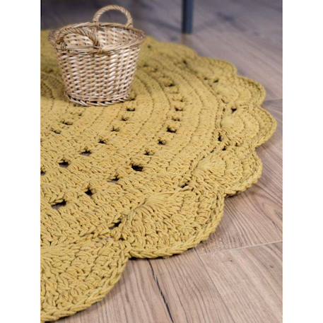 Tapis chambre enfant crochet alma Blanc+Bleu+Ecru+Gris+Jaune+Lin+Rose 28 - vertbaudet enfant 
