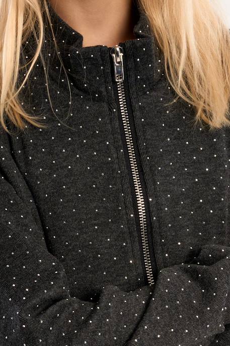 Veste zippée à pois Dark grey 2 - vertbaudet enfant 
