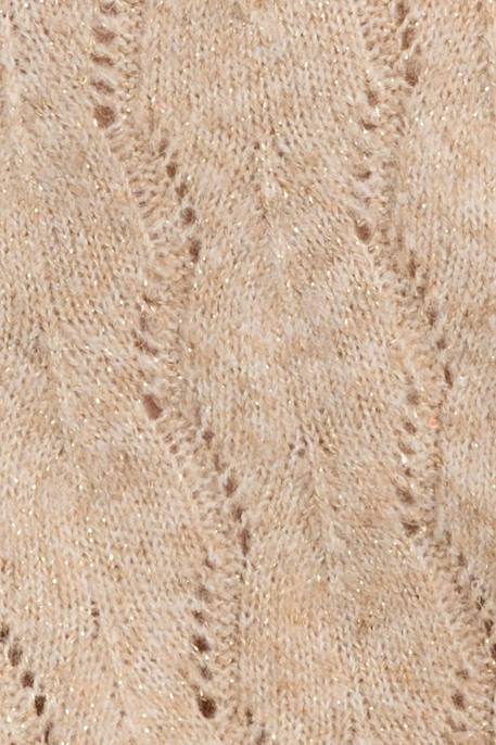 Pull en maille ajouré, col montant Golden beige 5 - vertbaudet enfant 