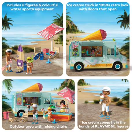 Camion de glaces avec surf shop playmobil Multicolour 4 - vertbaudet enfant 