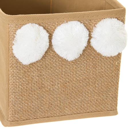 Boîte de rangement pliable - yuki Beige+Blanc 3 - vertbaudet enfant 