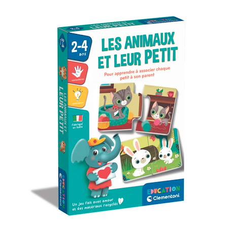 Jeu éducatif bébé les animaux et leurs petits -2 - 4 Ans | Jeu Éducatif d'Association Les animaux et leur petit 1 - vertbaudet enfant 