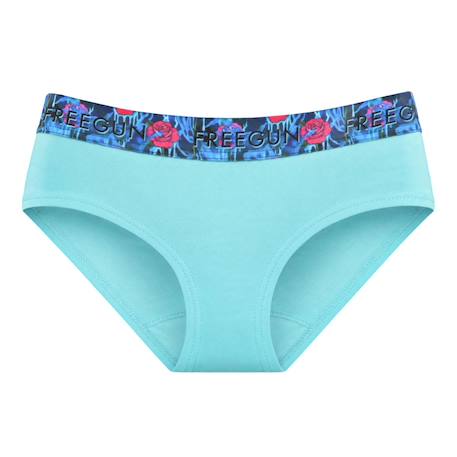 Lot  3 culottes  en coton uni et ceinture imprimée Beige/turquoise/noir/rose 2 - vertbaudet enfant 