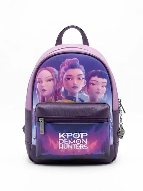 Petit sac à dos k-pop demon hunters huntrix simili cuir violet Violet 2 - vertbaudet enfant 